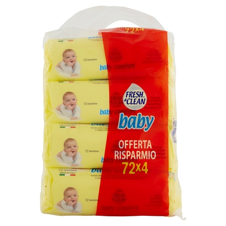 Fresh & Clean baby comfort Salviettine 4 x 72 pz